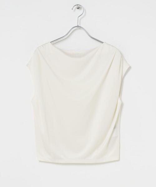 URBAN RESEARCH ROSSO WOMEN(アーバンリサーチ ロッソ)の「トリアセ混ドレープネックカットソー(Tシャツ/カットソー・レディース・オフホワイト/ブラウン・FREE)」の8枚目の写真