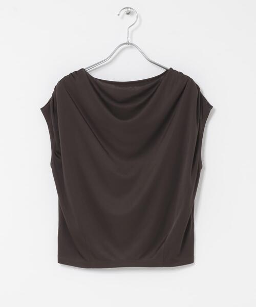 URBAN RESEARCH ROSSO WOMEN(アーバンリサーチ ロッソ)の「トリアセ混ドレープネックカットソー(Tシャツ/カットソー・レディース・オフホワイト/ブラウン・FREE)」の14枚目の写真