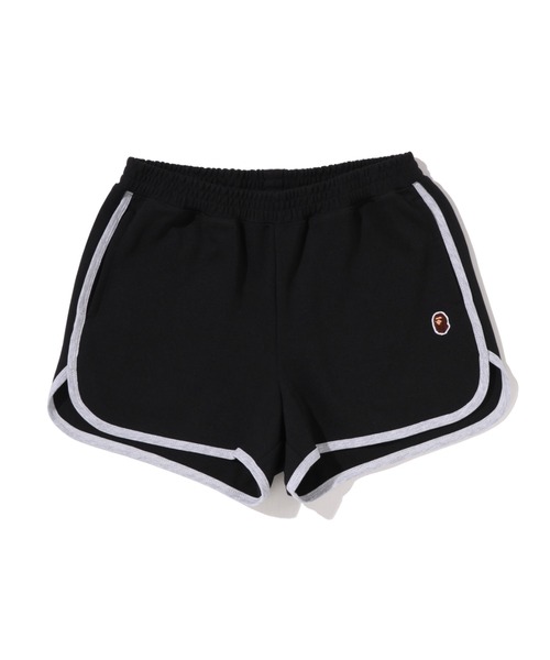 A BATHING APE(アベイシングエイプ)の「ONE POINT SWAET SHORTS(その他パンツ・レディース・ブラック・X-SMALL/MEDIUM/SMALL)」の1枚目の写真