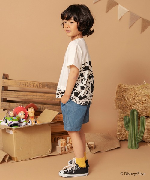 BRANSHES(ブランシェス)の「【TOY STORY/トイ・ストーリー】切替レイヤードTシャツ(Tシャツ/カットソー・キッズ・ブルー/アイボリー/チャコールグレー・100/110/90/140/120/130)」の8枚目の写真