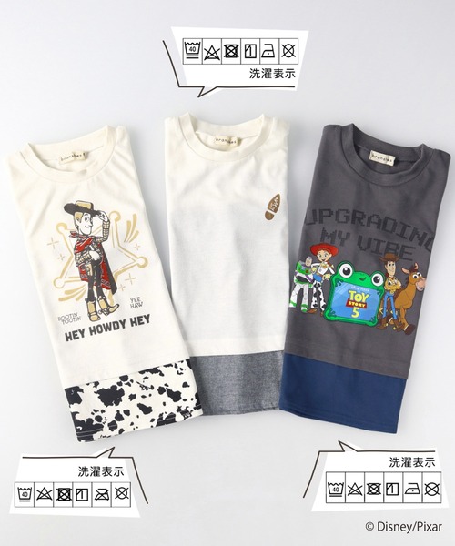 BRANSHES(ブランシェス)の「【TOY STORY/トイ・ストーリー】切替レイヤードTシャツ(Tシャツ/カットソー・キッズ・ブルー/アイボリー/チャコールグレー・100/110/90/140/120/130)」の11枚目の写真
