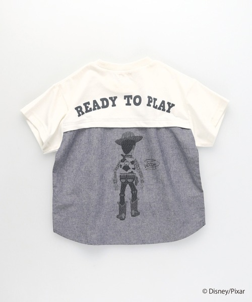 BRANSHES(ブランシェス)の「【TOY STORY/トイ・ストーリー】切替レイヤードTシャツ(Tシャツ/カットソー・キッズ・ブルー/アイボリー/チャコールグレー・100/110/90/140/120/130)」の15枚目の写真