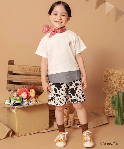 BRANSHES(ブランシェス)の「【TOY STORY/トイ・ストーリー】切替レイヤードTシャツ(Tシャツ/カットソー・キッズ・ブルー/アイボリー/チャコールグレー・100/110/90/140/120/130)」の16枚目の写真