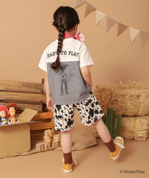 BRANSHES(ブランシェス)の「【TOY STORY/トイ・ストーリー】切替レイヤードTシャツ(Tシャツ/カットソー・キッズ・ブルー/アイボリー/チャコールグレー・100/110/90/140/120/130)」の18枚目の写真