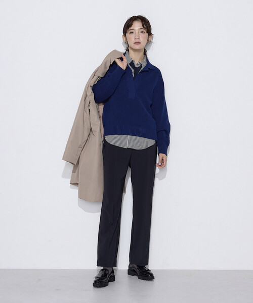 COMME CA(コムサ)の「〔 Sサイズ 〕 ストレッチツイル パンツ(その他パンツ・レディース・ネイビー・5号)」の3枚目の写真