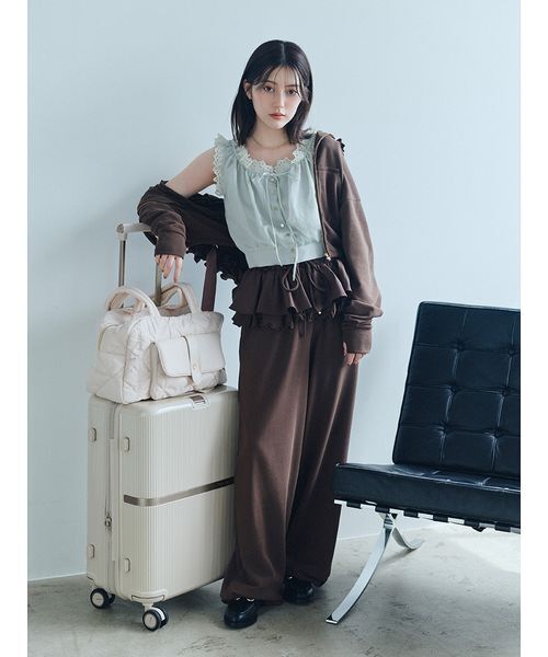 SNIDEL(スナイデル)の「クロップドコットンブラウス(シャツ/ブラウス・レディース・オフホワイト/ミント/ブラウン・F)」の6枚目の写真