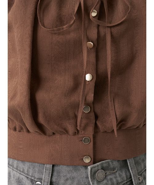 SNIDEL(スナイデル)の「クロップドコットンブラウス(シャツ/ブラウス・レディース・オフホワイト/ミント/ブラウン・F)」の11枚目の写真