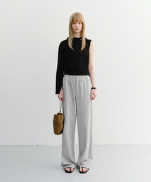 SUMMER WIDE JOGGER PANTS_UDPA6B225_MELANGE GREY