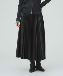 フェイクレザー プリーツ スカート