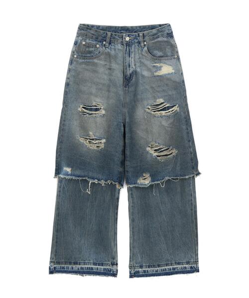 GARDEN TOKYO(ガーデントウキョウ)の「MAVYTH/メヴィス/LAYERED DENIM PANTS(デニムパンツ・メンズ・その他4・XL/L/M)」の6枚目の写真