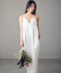サテンレーンキャミソールドレス【結婚式・二次会・パーティー】【入卒園・入卒式】【オケージョン・セレモニー】【ウエディング・ブラックウエディング・大人ウエディング】