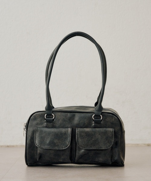 continuer de NICE CLAUP(コンティニューデナイスクラップ)の「ダブルポケットボストンバッグ(ショルダーバッグ・レディース・ブラウン系その他/グレー系その他2・FREE)」の2枚目の写真