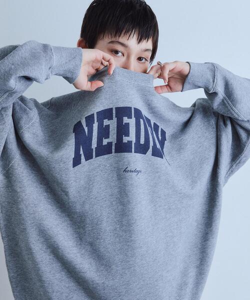 NEEDBY heritage(ニードバイヘリテージ)の「NEEDBY heritage|HUDSON(スウェット・レディース・グレー/ネイビー・00)」の1枚目の写真