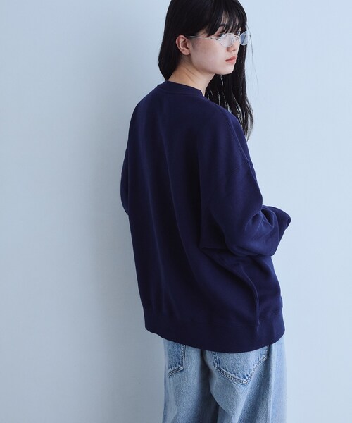 NEEDBY heritage(ニードバイヘリテージ)の「NEEDBY heritage|HUDSON(スウェット・レディース・グレー/ネイビー・00)」の4枚目の写真