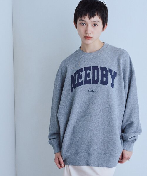 NEEDBY heritage(ニードバイヘリテージ)の「NEEDBY heritage|HUDSON(スウェット・レディース・グレー/ネイビー・00)」の8枚目の写真