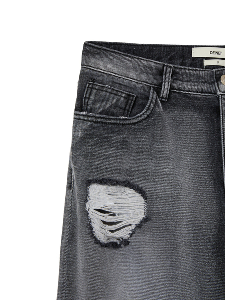 DEINET(ダイニット)の「DESTROYED DENIM PANTS IN BLACK(デニムパンツ・レディース・その他・S/M)」の5枚目の写真