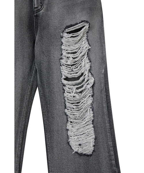 DEINET(ダイニット)の「DESTROYED DENIM PANTS IN BLACK(デニムパンツ・レディース・その他・S/M)」の6枚目の写真