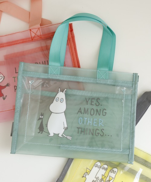 MOOMIN(ムーミン)の「MOOMIN クリアメッシュバッグ(トートバッグ・レディース・ブルー系/イエロー系・ONE SIZE)」の1枚目の写真
