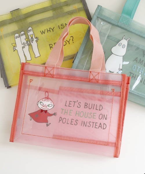 MOOMIN(ムーミン)の「MOOMIN クリアメッシュバッグ(トートバッグ・レディース・ブルー系/イエロー系・ONE SIZE)」の4枚目の写真
