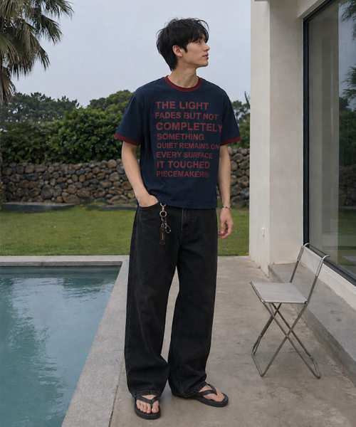 PIECEMAKER(ピースメーカー)の「レタリングリングセミクロップ半袖Tシャツ(チャコール)(Tシャツ/カットソー・レディース・その他・MEDIUM/LARGE)」の6枚目の写真
