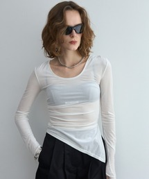 JOSE MOON | SHEER VELOUR 2WAY TOPS/シアーベロア2WAYトップス(Tシャツ/カットソー)