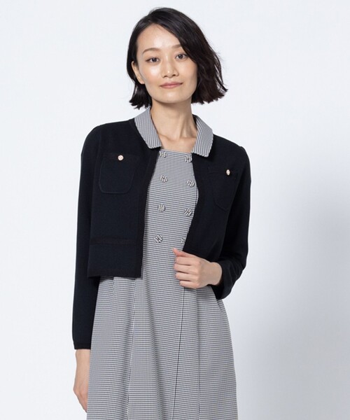 TOCCA(トッカ)の「MAKE BOX カーディガン(カーディガン/ボレロ・レディース・ブラック系/アイボリー系・SMALL/MEDIUM)」の1枚目の写真