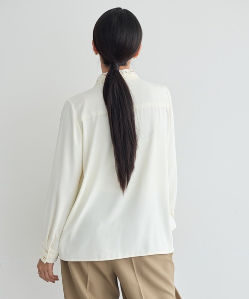 YECCA VECCA（イェッカヴェッカ）の「2wayレース襟ブラウス（シャツ/ブラウス・レディース・アイボリー/ブラック/チャコールグレー・FREE）」の19枚目の写真