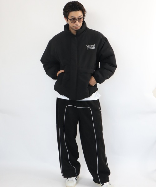 VISION STREET WEAR(ヴィジョンストリートウェア)の「Stand neck padded jacket / スタンドネック中綿ジャケット(ブルゾン・メンズ・カーキ/アイボリー/ブラック・MEDIUM/LARGE/X-LARGE)」の5枚目の写真