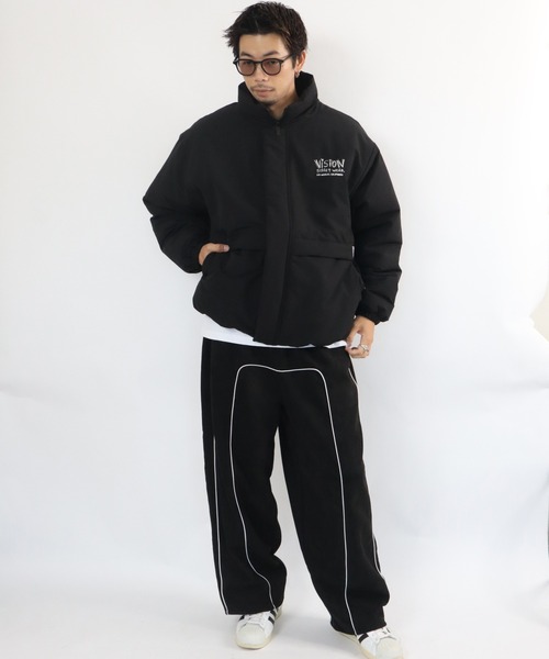 VISION STREET WEAR(ヴィジョンストリートウェア)の「Stand neck padded jacket / スタンドネック中綿ジャケット(ブルゾン・メンズ・カーキ/アイボリー/ブラック・MEDIUM/LARGE/X-LARGE)」の6枚目の写真