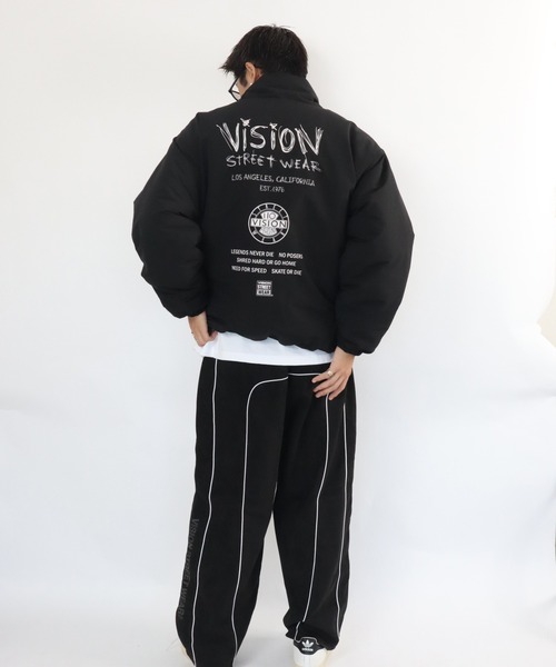 VISION STREET WEAR(ヴィジョンストリートウェア)の「Stand neck padded jacket / スタンドネック中綿ジャケット(ブルゾン・メンズ・カーキ/アイボリー/ブラック・MEDIUM/LARGE/X-LARGE)」の9枚目の写真