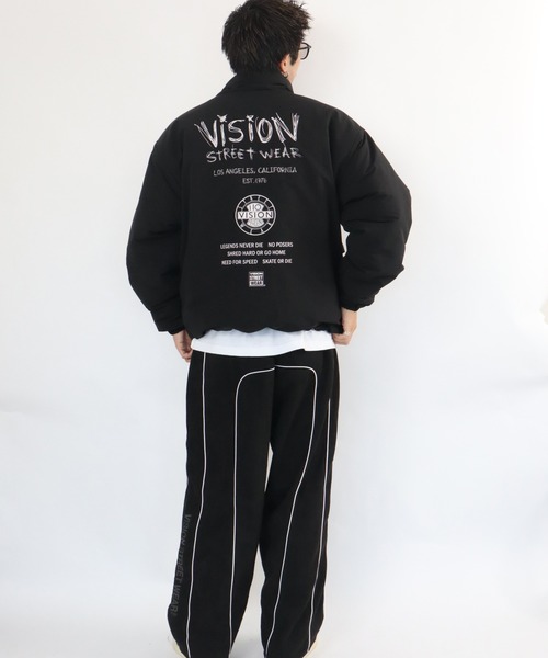 VISION STREET WEAR(ヴィジョンストリートウェア)の「Stand neck padded jacket / スタンドネック中綿ジャケット(ブルゾン・メンズ・カーキ/アイボリー/ブラック・MEDIUM/LARGE/X-LARGE)」の11枚目の写真