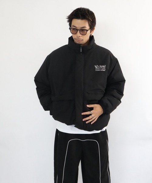 VISION STREET WEAR(ヴィジョンストリートウェア)の「Stand neck padded jacket / スタンドネック中綿ジャケット(ブルゾン・メンズ・カーキ/アイボリー/ブラック・MEDIUM/LARGE/X-LARGE)」の13枚目の写真