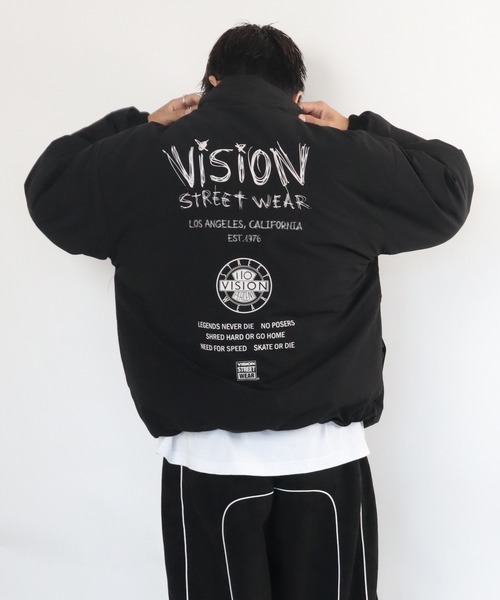 VISION STREET WEAR(ヴィジョンストリートウェア)の「Stand neck padded jacket / スタンドネック中綿ジャケット(ブルゾン・メンズ・カーキ/アイボリー/ブラック・MEDIUM/LARGE/X-LARGE)」の14枚目の写真