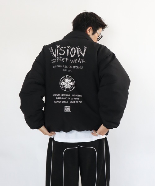 VISION STREET WEAR(ヴィジョンストリートウェア)の「Stand neck padded jacket / スタンドネック中綿ジャケット(ブルゾン・メンズ・カーキ/アイボリー/ブラック・MEDIUM/LARGE/X-LARGE)」の16枚目の写真