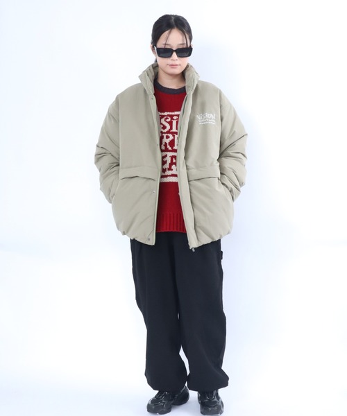 VISION STREET WEAR(ヴィジョンストリートウェア)の「Stand neck padded jacket / スタンドネック中綿ジャケット(ブルゾン・メンズ・カーキ/アイボリー/ブラック・MEDIUM/LARGE/X-LARGE)」の19枚目の写真