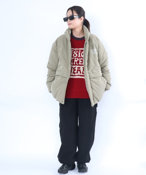 VISION STREET WEAR(ヴィジョンストリートウェア)の「Stand neck padded jacket / スタンドネック中綿ジャケット(ブルゾン・メンズ・カーキ/アイボリー/ブラック・MEDIUM/LARGE/X-LARGE)」の20枚目の写真