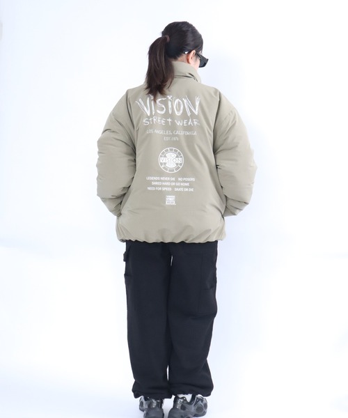 VISION STREET WEAR(ヴィジョンストリートウェア)の「Stand neck padded jacket / スタンドネック中綿ジャケット(ブルゾン・メンズ・カーキ/アイボリー/ブラック・MEDIUM/LARGE/X-LARGE)」の21枚目の写真
