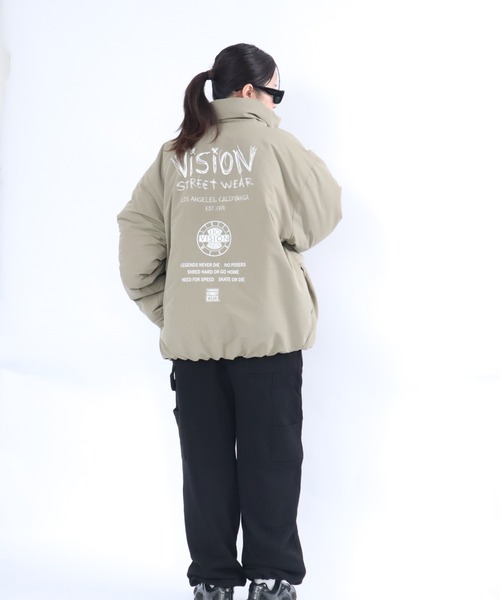 VISION STREET WEAR(ヴィジョンストリートウェア)の「Stand neck padded jacket / スタンドネック中綿ジャケット(ブルゾン・メンズ・カーキ/アイボリー/ブラック・MEDIUM/LARGE/X-LARGE)」の22枚目の写真