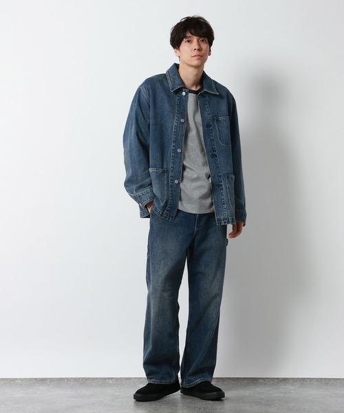 GLOBAL WORK（グローバルワーク）の「ペインターデニムパンツ/680958（デニムパンツ・メンズ・ダークブラウン/その他/ライトブルー・LARGE/SMALL/MEDIUM）」の15枚目の写真