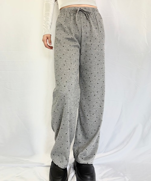 Alite cloth（アリーテクロス）の「ドットスウェットパンツ（スウェットパンツ・レディース・アイボリー/ダークグレー/ブラック/ライトグレー・F）」の3枚目の写真