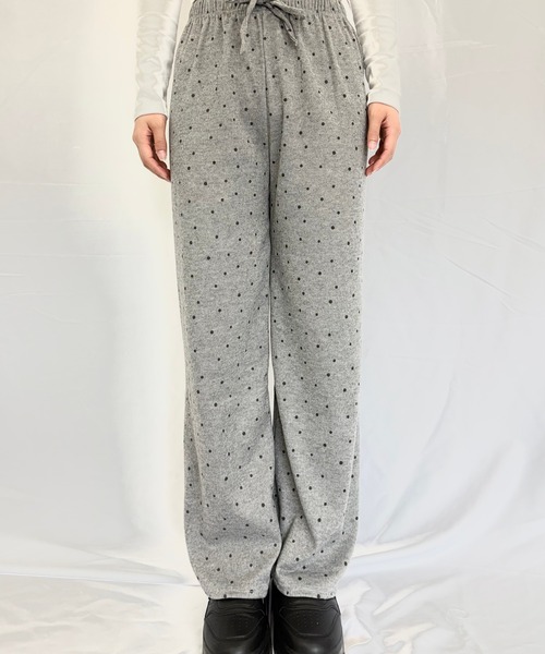 Alite cloth（アリーテクロス）の「ドットスウェットパンツ（スウェットパンツ・レディース・アイボリー/ダークグレー/ブラック/ライトグレー・F）」の6枚目の写真