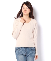 Chico | 【who's who Chico】 ワッフルVネックプルオーバー(Tシャツ/カットソー)