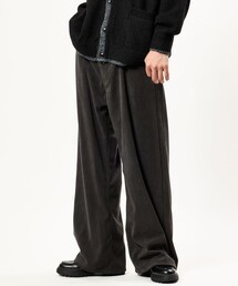 限定展開 コーデュロイ ワイドシルエット カーブパンツ