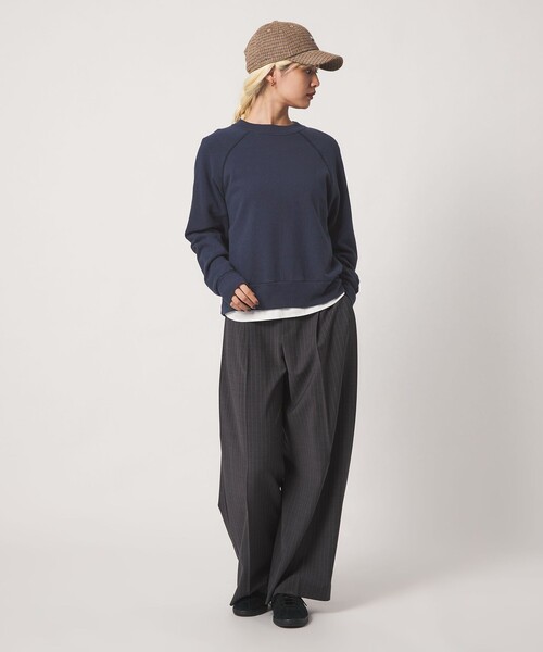 BEAUTY&YOUTH UNITED ARROWS(ビューティーアンドユースユナイテッドアローズ)の「コットン 裏毛 スウェット ラグラン プルオーバー(スウェット・レディース・ネイビー/ダークブラウン/ライトグレー・FREE)」の3枚目の写真
