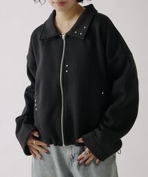 goocy（グーシー）の「裏起毛スタッズデザインZIPブルゾン（ブルゾン）」