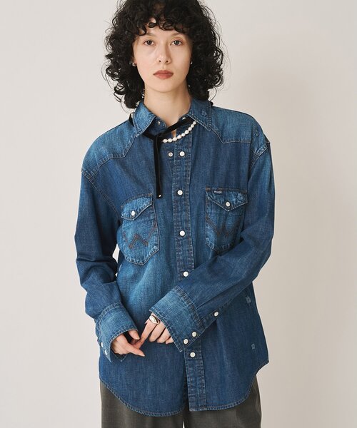 Whim Gazette(ウィムガゼット)の「【Wrangler】刺繍デニムシャツ(シャツ/ブラウス・レディース・インディゴブルー/ブルー・FREE)」の8枚目の写真
