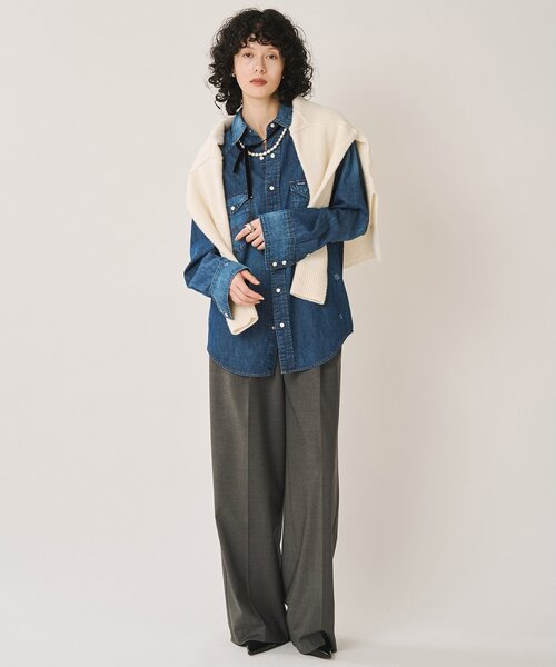 Whim Gazette(ウィムガゼット)の「【Wrangler】刺繍デニムシャツ(シャツ/ブラウス・レディース・インディゴブルー/ブルー・FREE)」の10枚目の写真
