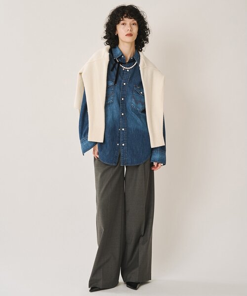 Whim Gazette(ウィムガゼット)の「【Wrangler】刺繍デニムシャツ(シャツ/ブラウス・レディース・インディゴブルー/ブルー・FREE)」の14枚目の写真
