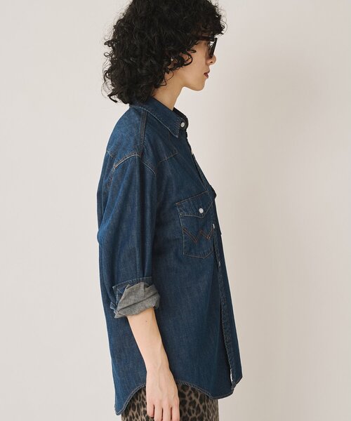 Whim Gazette(ウィムガゼット)の「【Wrangler】刺繍デニムシャツ(シャツ/ブラウス・レディース・インディゴブルー/ブルー・FREE)」の22枚目の写真