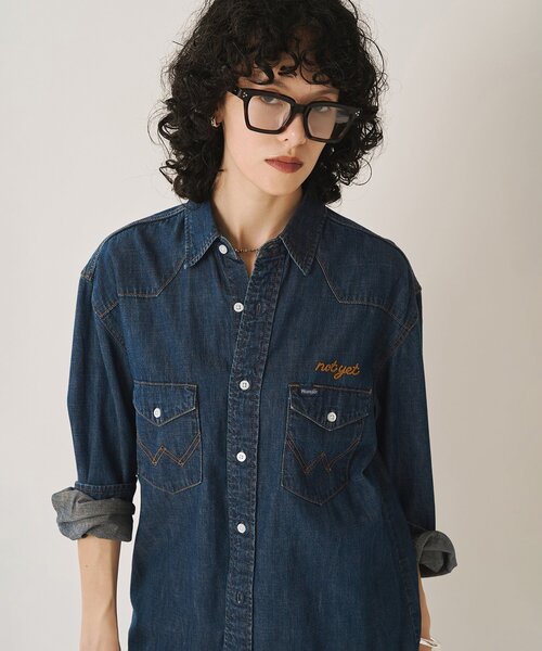 Whim Gazette(ウィムガゼット)の「【Wrangler】刺繍デニムシャツ(シャツ/ブラウス・レディース・インディゴブルー/ブルー・FREE)」の15枚目の写真